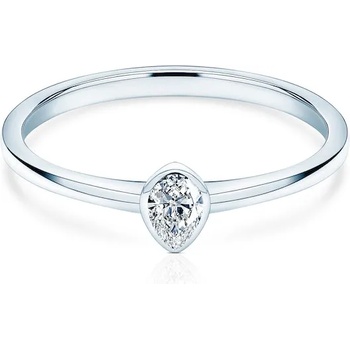 Image 1 of SAVICKI Годежен пръстен Pure: бяло злато, диамант с шлифовка