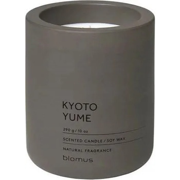 Image 1 of Blomus (Германия) Ароматна свещ BLOMUS FRAGA с аромат Kyoto Yume - Ø9 х 11 см - цвят сиво-кафяв (BLOMUS 65953)