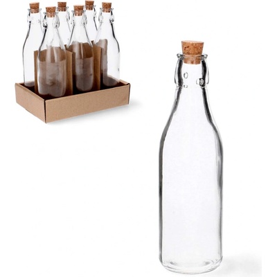 HOME Sklenená fľaša korok 0,225 l