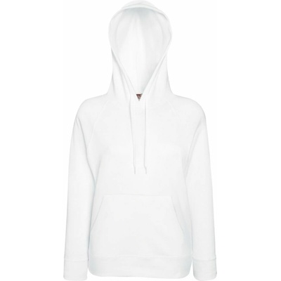 Fruit of the Loom Lady-Fit Lightweight Hooded Sweat white