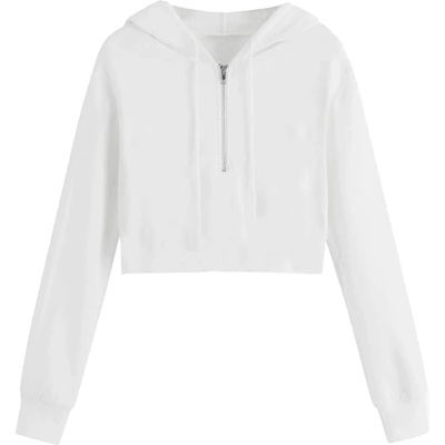 Miso Суичър Miso Women's Cropped Hoodie - White