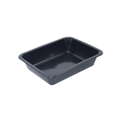 ECOFOL Plastová zatavovací miska LIGHT 1D černá PP 227x178x40 mm ideal pack® bal/50 ks