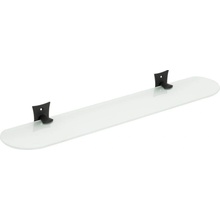 REBECCA polica 560x113mm, čierna / sklo satin CC015