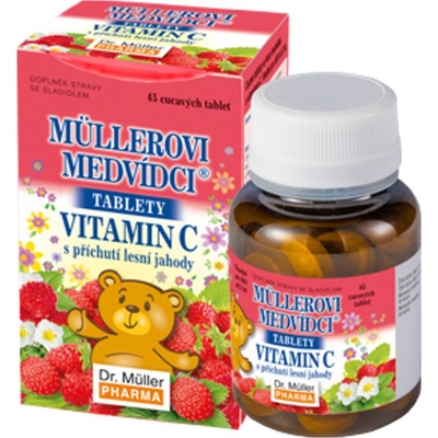 Müllerovi medvídci s vit.C a přích. jahody 45 tablet