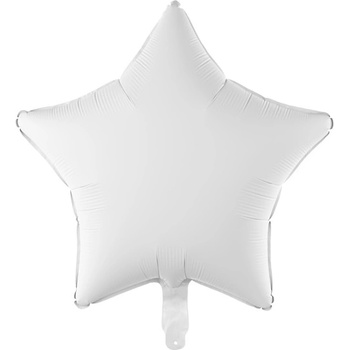 Party Deco Фолиев Балон Звезда в Бяло, 48см