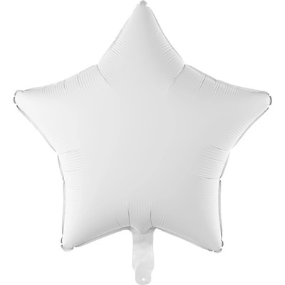 Party Deco Фолиев Балон Звезда в Бяло, 48см