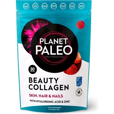 Planet Mořský kolagen Beauty s kyselinou hyaluronovou příchuť jahoda 231 g