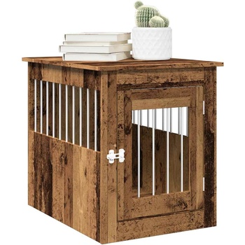 vidaXL Мебели за кучешки клетки от старо дърво 55x75x65 cm (857639)
