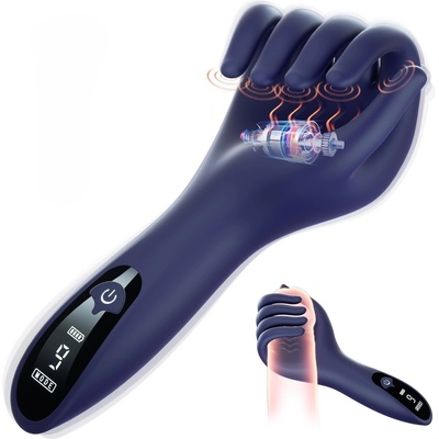 SuperLove Perfect Hand Strong Penis Vibrator Dark Blue