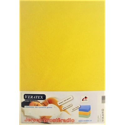 Veratex Jersey prostěradlo středně žluté 80x220