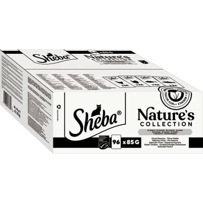 Sheba Nature's Collection v omáčce jemný mix (kuřecí, krůtí, tuňák, losos 96 x 85 g