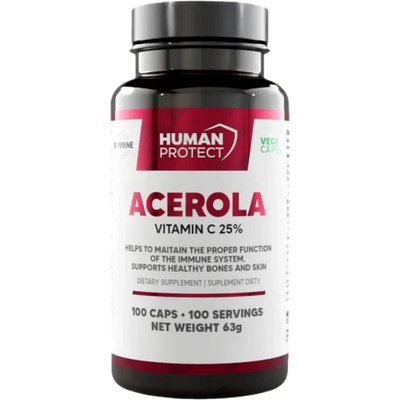 Human Protect Acerola 500 mg | Natural Source of Vitamin C [100 капсули]
