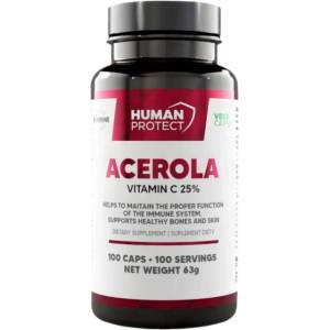 Human Protect Acerola 500 mg | Natural Source of Vitamin C [100 капсули]