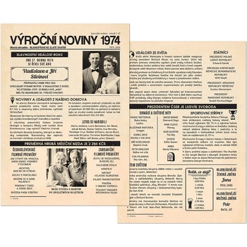 Výroční noviny 1974 - dárek ke zlaté svatbě