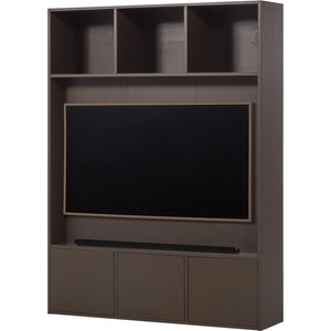 WOOOD Тъмнокафяв TV комплект от масивен бор 160x215x40 cm Meggy - WOOOD (377557-MI)