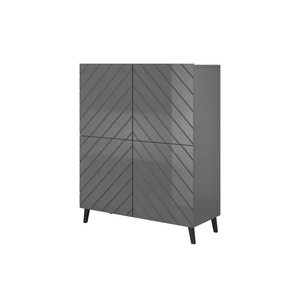 Cama meble Етажерка ABETO 100, 5 x 40 x 121, 5 см графит/гланц графит (ABETO REG GR)