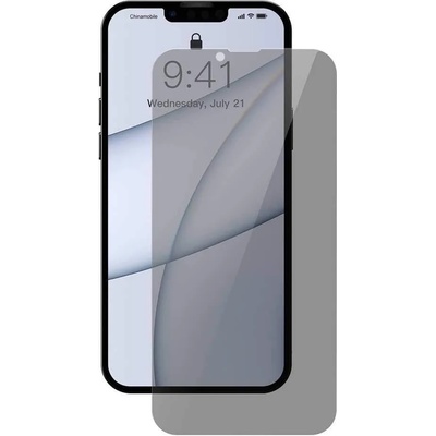 Baseus Full Screen Anti-Spy Privacy Tempered Glass (SGBL020802) - стъклено защитно покритие с определен ъгъл на виждане за целия дисплей на iPhone 13 Pro Max (2 броя)