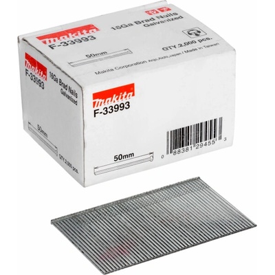 Makita F-33993 Hřebíky nastřelovací 1.6 mm / délka 50 mm / 2000 ks (F-33993)