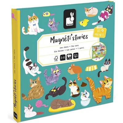 Janod Magnetická kniha Magnetistories KOČKY