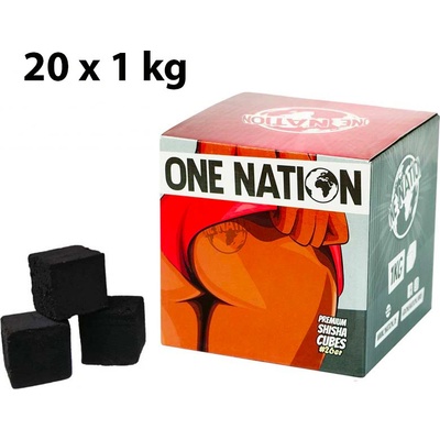 1NATION One Nation 26 mm kokosové uhlíky pro vodní dýmku 20 kg