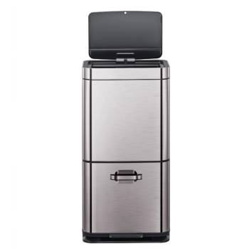 EKO-Europe EKO Сензорен кош за разделно събиране на отпадъци HIMALAYA - матиран - 35л + 25л (EKO 933960 - Matt s/s)