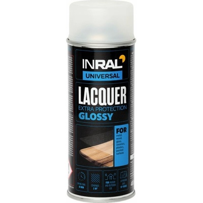Inral Uni Lacquer lak v spreji transparentný 400 ml číry lesk