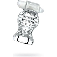 Lingam Shakti vibračný masturbátor TPE priehľadný 9 cm