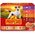 Propesko Dog Консерва говеждо/пуйка/пиле-ягне/заек-морков в сос 12 x 100 г