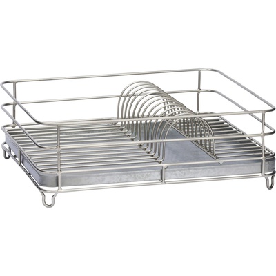 MADAM STOLTZ Kovový odkapávač na nádobí Iron Steel, stříbrná barva, kov