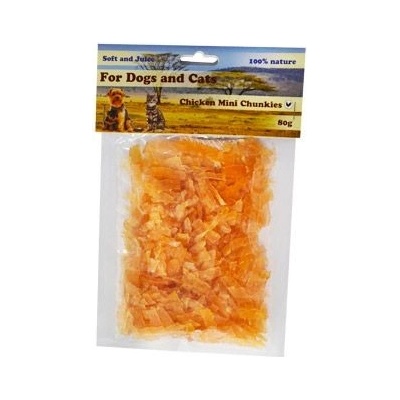 For Dogs and Cats Pochoutka Kuřecí kousky poloměkké 80 g