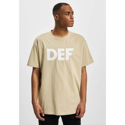DEF Мъжка тениска в бежов цвят DEF Her SecretUB-DFTS055T-03872 - Бежов, размер XL