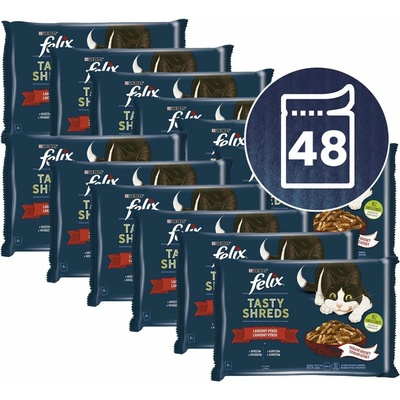 Felix Tasty Shreds hovädzie kura v šťave 48 x 80 g