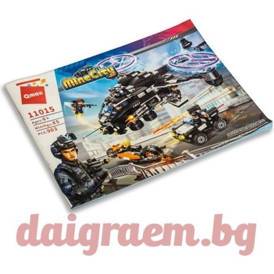 Qman Конструктор qman Полицейски хеликоптер 11015 (q11015)