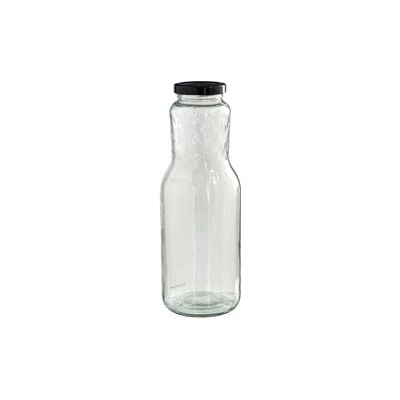 Fľaša na alkohol sklenená 1 L so širokým hrdlom
