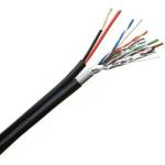Екском FTP Cat5e 24AWG Cu + 2x0, 75mm CU захранващи проводници (FTP Cat5e 24AWG Cu + 2x0,75mm CU)