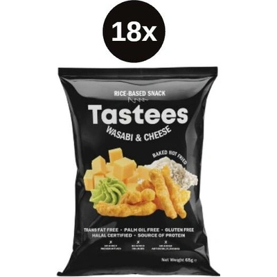 Tastees snack wasabi a sýr 18x65g