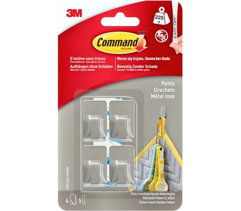 Samolepicí háčky na zeď Command 4 ks