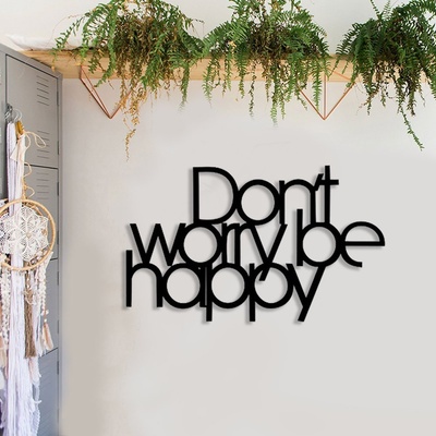 Decono Метален Надпис Don't Worry Be Happy