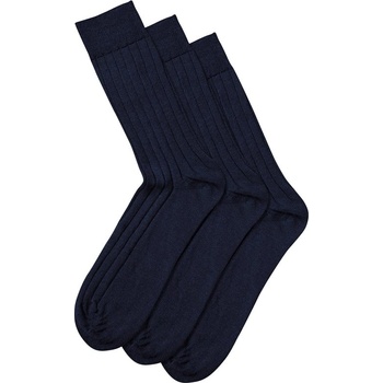 Charles Tyrwhitt Merino Wool Blend 3-pack Socks - Navy - L Премиум вълнени чорапи Чорапи