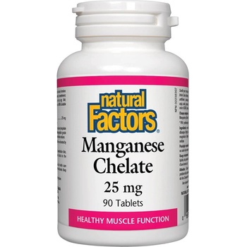 Natural Factors Manganese Chelate, 25 mg, 90 таблетки, Natural Factors