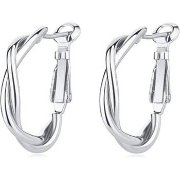 Silenti Jewelry Сребърни обеци "Плетка