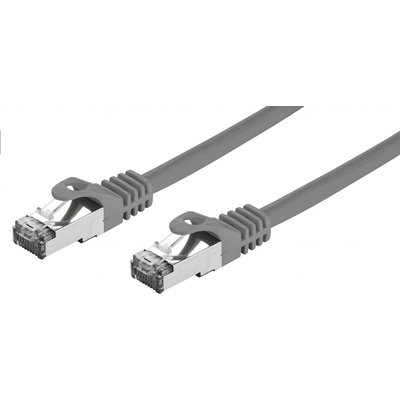 C-TECH CB-PP7-025 patch, Cat7, S/FTP, 0,25m, šedý
