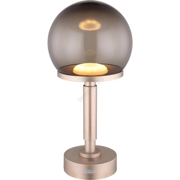 GLOBO 21034CH - LED Акумулаторна настолна сензорна лампа HAKU LED/2, 5W/5V 2700/4000/6500K роза (GL7929)