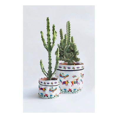 Madre Selva Комплект от 2 текстилни капака за саксии Animals Otomi - Madre Selva (1926571)