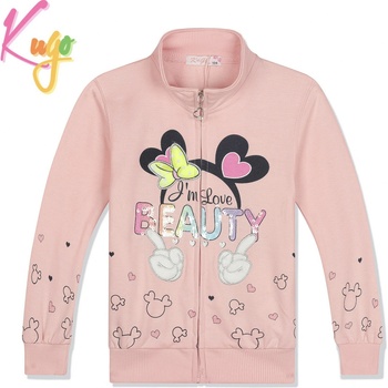 Kugo MS1631 Dievčenská mikina lososová