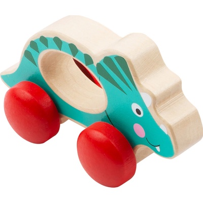 Small Foot Dinosaurus na kolieskach 1 ks Zelený do ruky