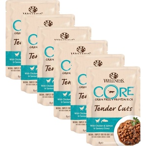 Wellness Core Tender Cuts пиле и сьомга 6 x 85 г