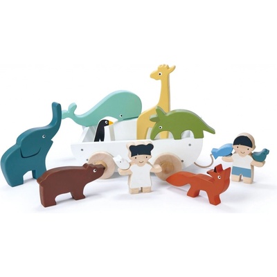 Tender Leaf Toys TL8469 chlapček a dievčatko so zvieratkami The Friend Ship