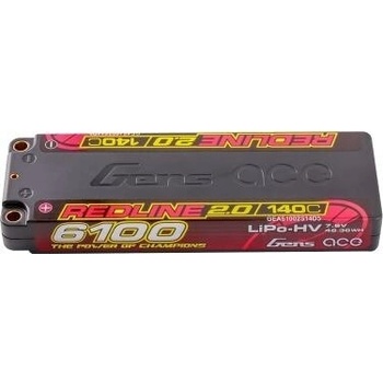 GensAce Redline 2.0 Low Prof 2S HV 7.6V-140C-6100 139x47x18.5mm 226g