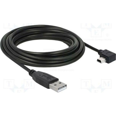 Delock 82684 USB 2.0 USB A plug USB B mini plug 90° left/right 5m
